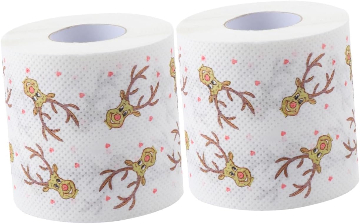 GLEAVI Papel de seda de color de moda de pulpa de madera de Navidad 2 rollos de papel de seda de color de moda de Navidad