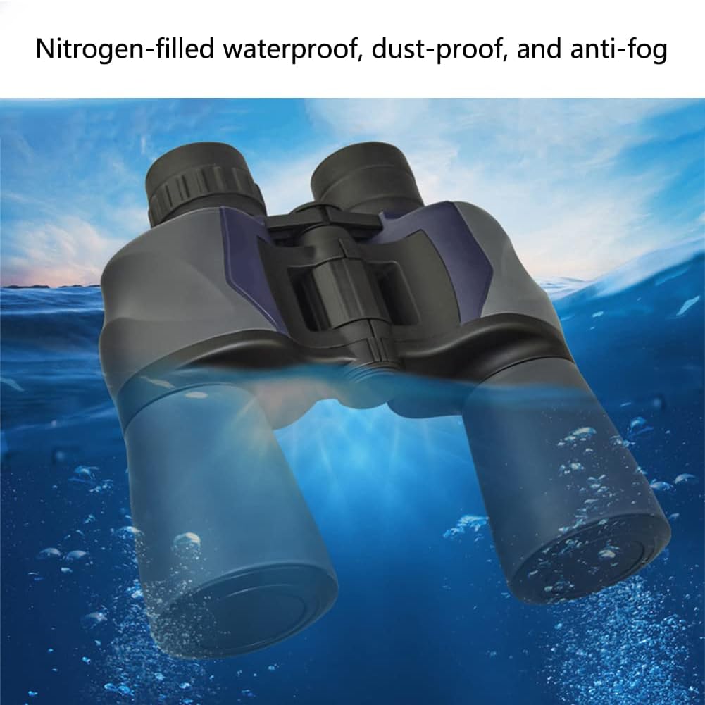 ROLTIN Prismáticos para adultos, prismáticos HD 10X50 con visión nocturna, rellenos de nitrógeno, impermeables y a prueba de niebla, prisma BAK4,