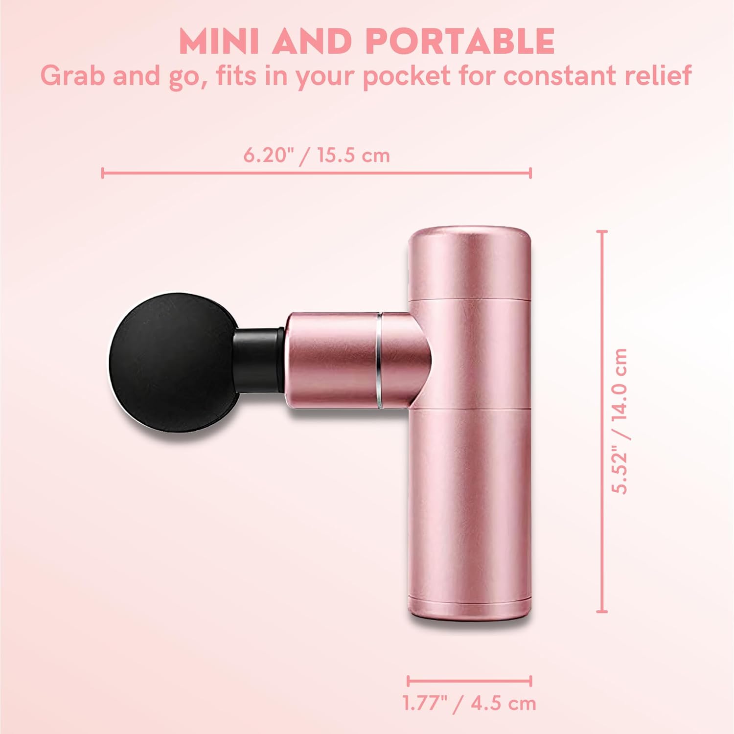 MEGEN Mini pistola de masaje portátil y ligera de tejido profundo, para hombres, mujeres atletas, pistola de masaje muscular de percusión cuello,