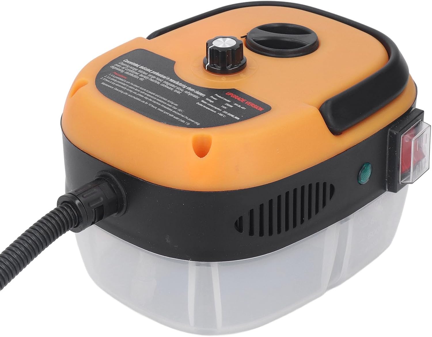 Limpiador de vapor de alta presión de 2500 W, máquina de limpieza de vapor de mano con tanque de revestimiento de metal para cocina de automóvil