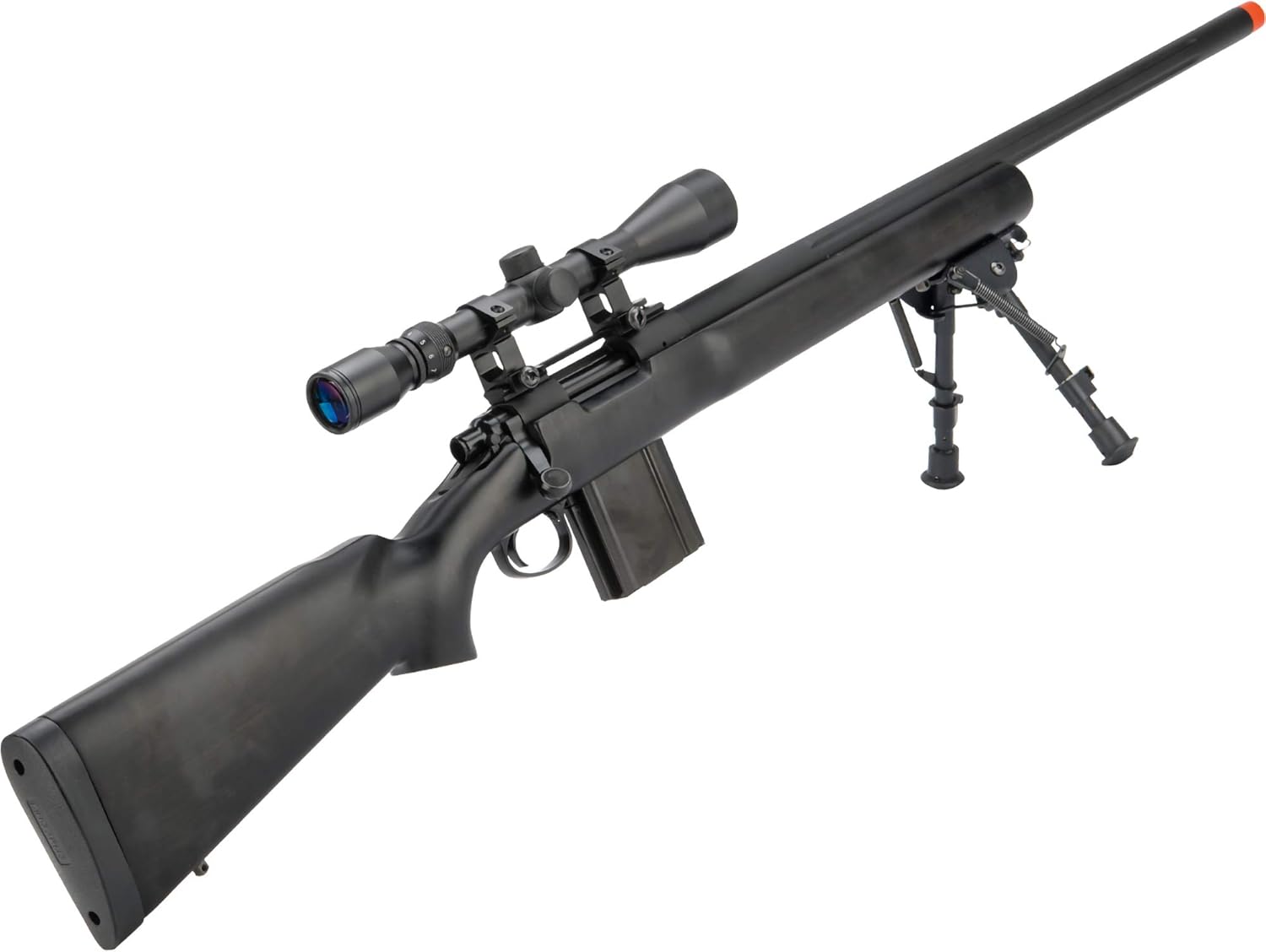 Evike Airsoft – King Arms M700 Leo Model Gas Power Airsoft Rifle wReal Wood Chassis (Model 400+ FPS)