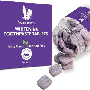 Tabletas de pasta de dientes moradas para blanquear los dientes, 60 piezas Tabletas de pasta de dientes moradas para blanquear los dientes, 60 piezas