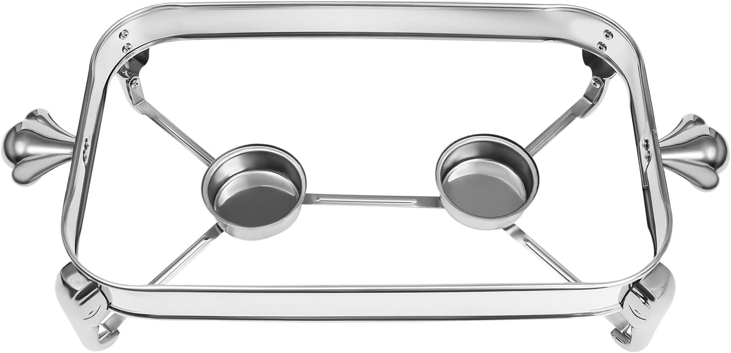 Fetcoi Juego de bufé de platos de 2.6 cuartos de galón  Servidores y calentadores de bufé de acero inoxidable, platos de roce para horno, calentador
