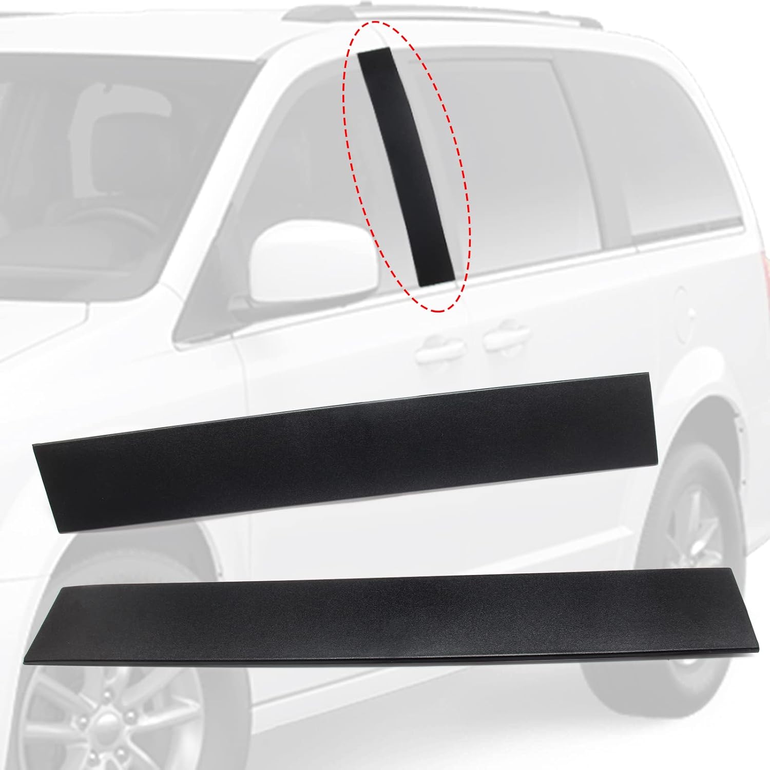 926-445 926-446 B Moldeo de puerta para el lado del pasajero delantero y el lado del conductor, repuesto exterior para Chrysler Town & Country