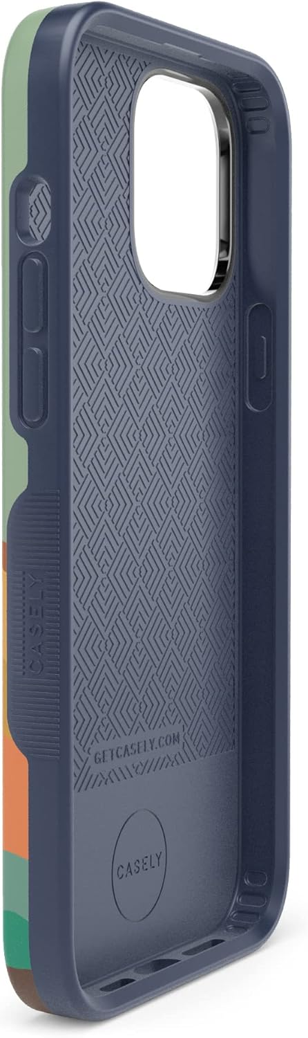 Casely Funda para iPhone 13 Pro  Compatible con MagSafe  Endless Peaks  Funda de montaña con bloques de color
