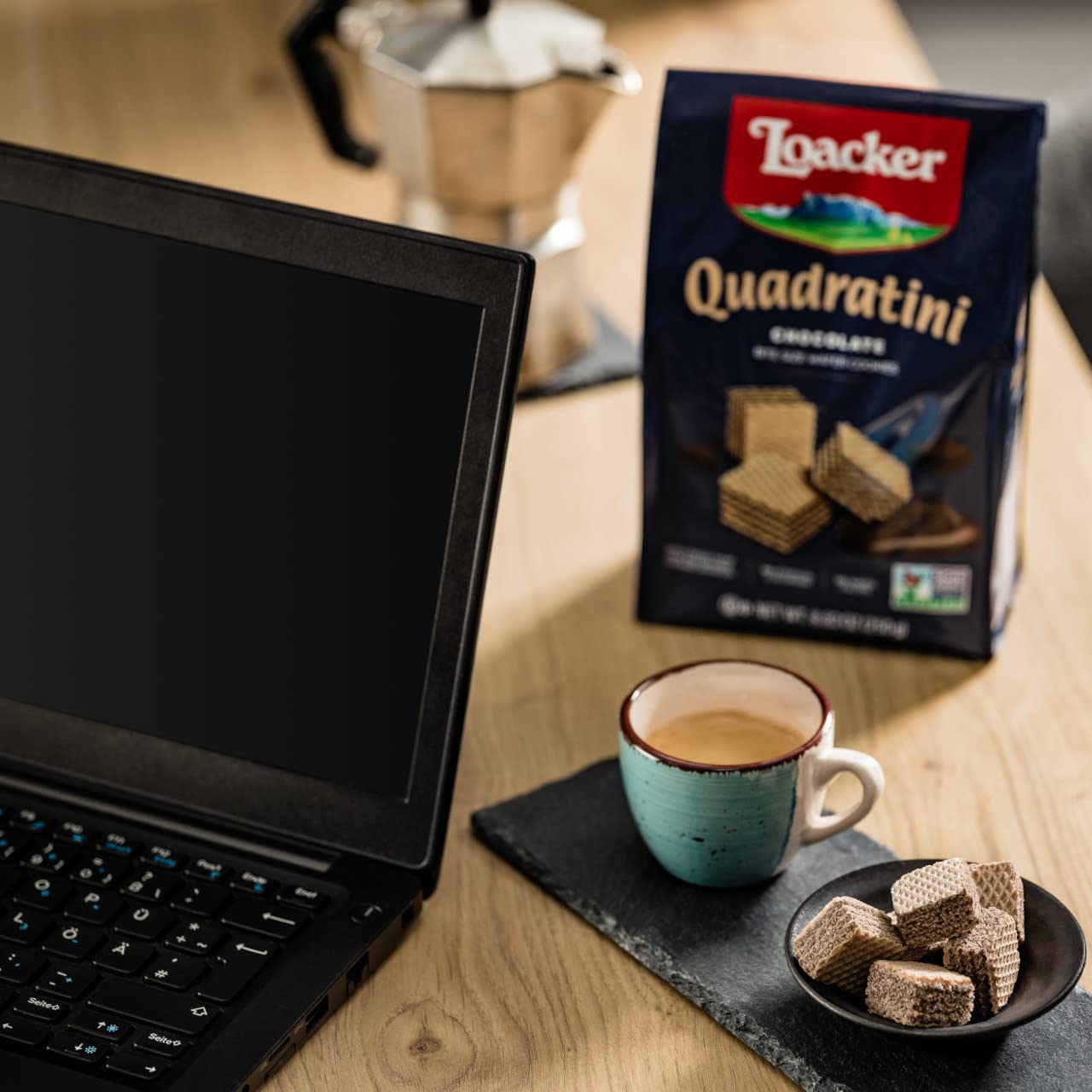Loacker Quadratini – Galletas prémium de chocolate, 250 gramos8.82 onzas, paquete de 6