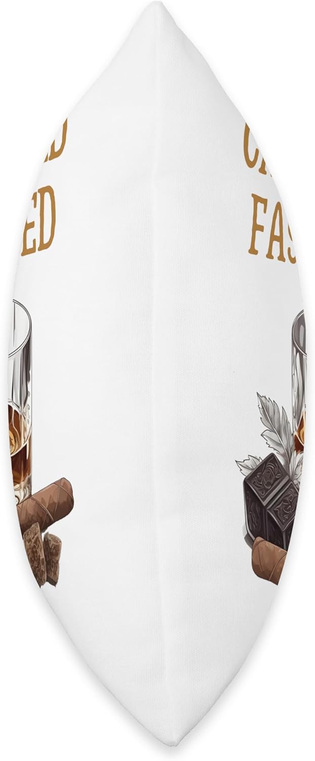 Whiskey Tees & Old Fashioned Whiskey Apparel Call Me Old Fashioned Lovers – Almohada divertida de whisky, 16 x 16 pulgadas, multicolor