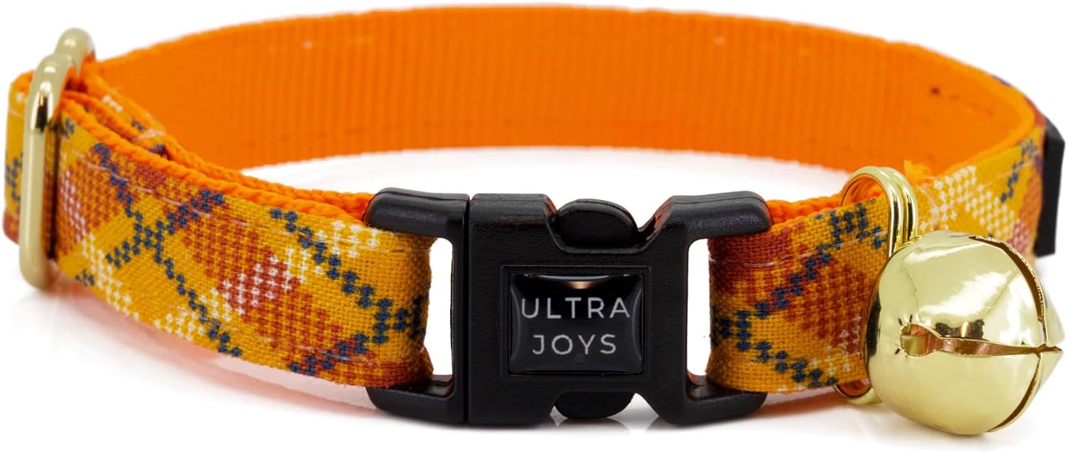 Ultra Joys Collar de gato con campanas  Breakaway para gatos, niños y niñas, collar de gatito con campana, collar para gatos  Collar para gatos