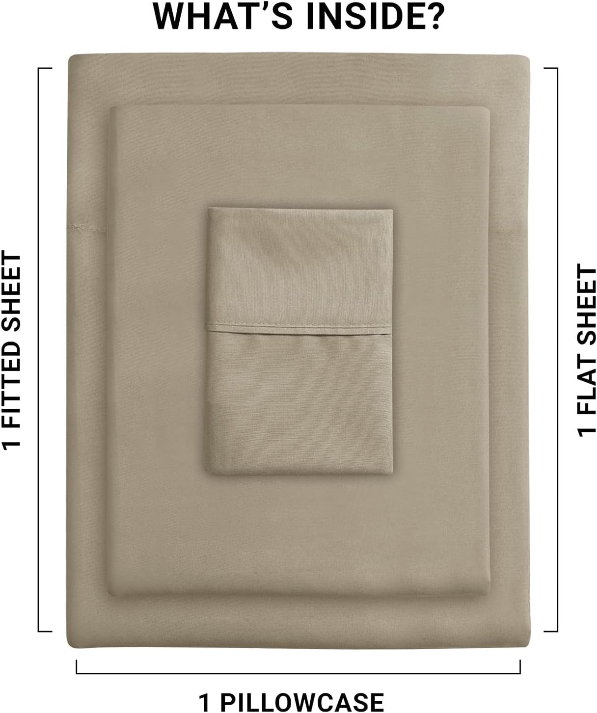 IR Imperial Rooms Juego de sábanas tamaño individual, sábanas y fundas de almohada de hotel de lujo de 3 piezas, microfibra cepillada suave, color