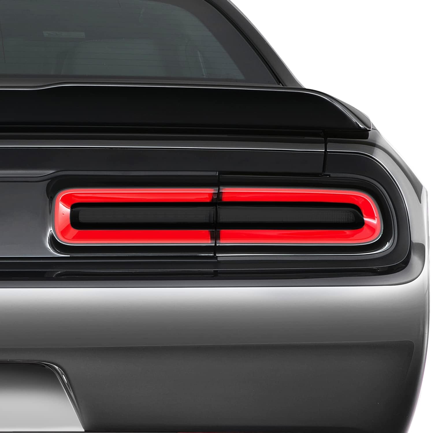 SlickMod Tinte de humo de vinilo precortado para la luz trasera Dodge Challenger 2015-2022 (2. señal de giro y marcha atrás, 20% humo oscuro)