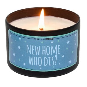 Moonlight Makers New Home Who Dis Candle, Beachwood Scented Handmade Candle, Natural Soy Wax Candle, 25+ Hour Burn Time, 8oz Tin Moonlight Makers New Home Who Dis Candle, Beachwood Scented Handmade Candle, Natural Soy Wax Candle, 25+ Hour Burn Time, 8oz Tin