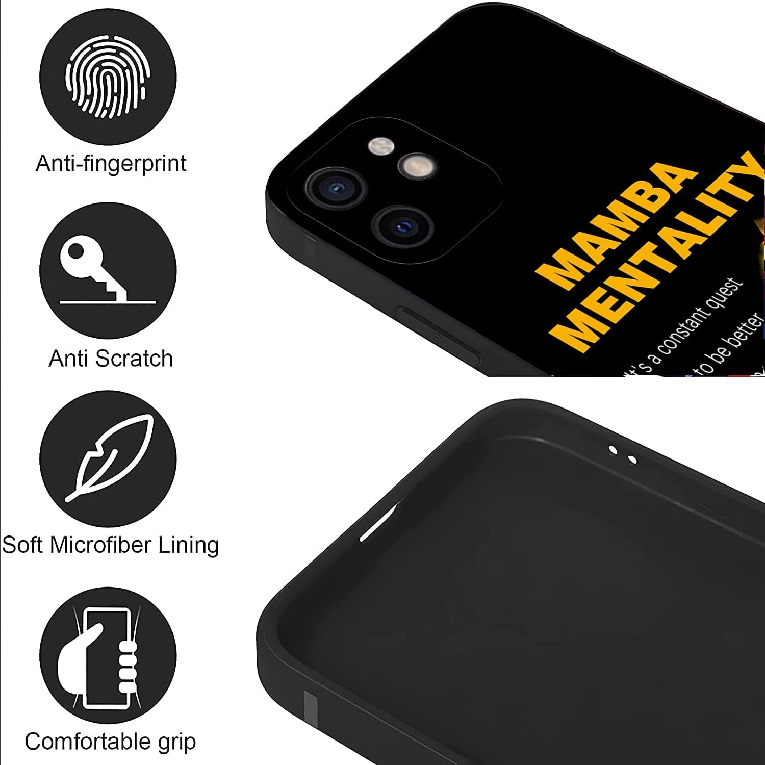 GLBUGUFY Basketball Legend Player – Funda para iPhone 12, compatible con iPhone 12 de 6.1 pulgadas, funda protectora de silicona suave,