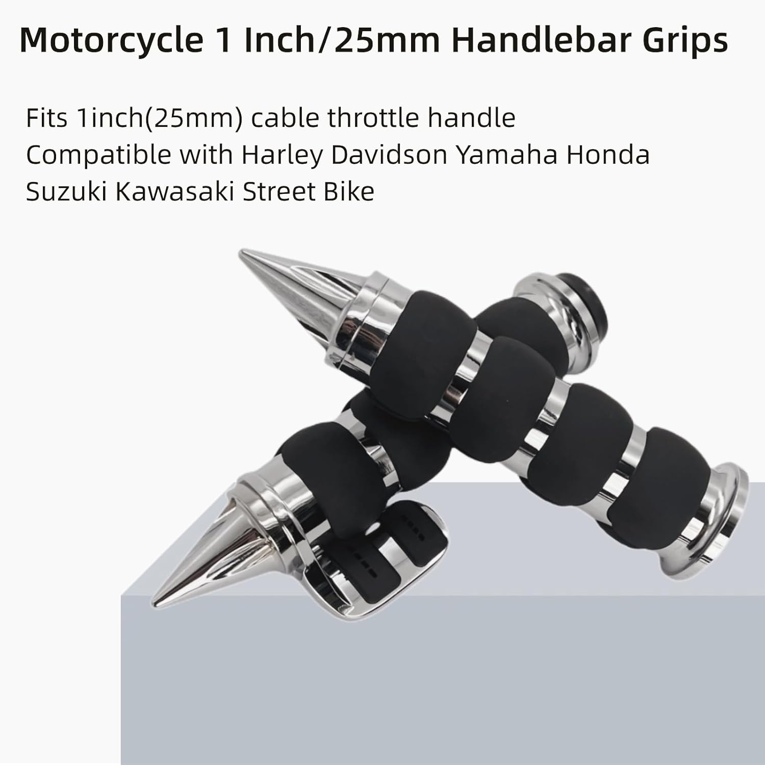 Empuñaduras de mano para motocicleta de 1 pulgada y 0.984 in, antideslizantes, universales, para Harley Davidson Street Glide Sportster 883 Road