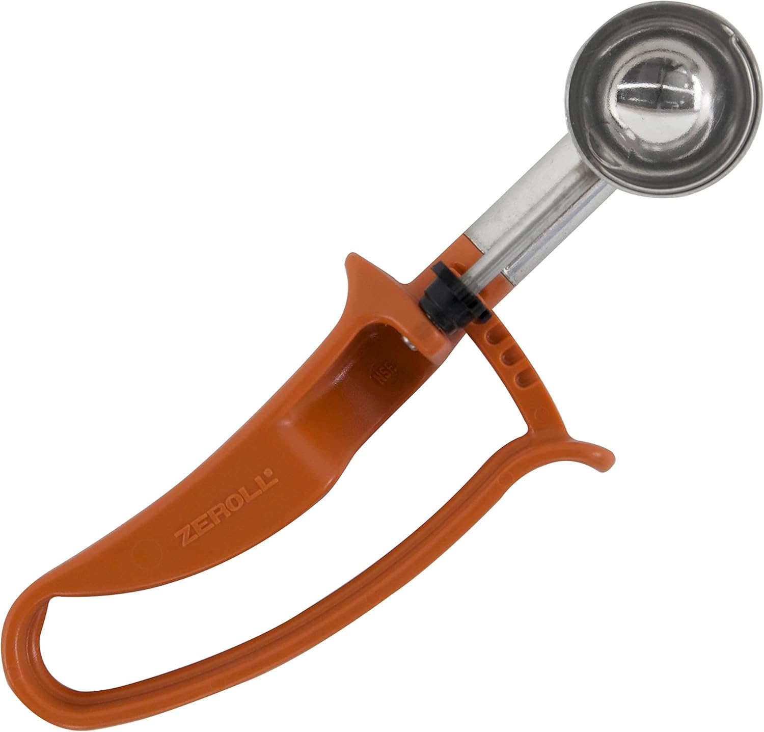 Zeroll Cuchara universal EZ Disher de longitud estándar 2050 para control de porciones de alimentos, apta para lavavajillas, tamaño 50, marrón, 1 12