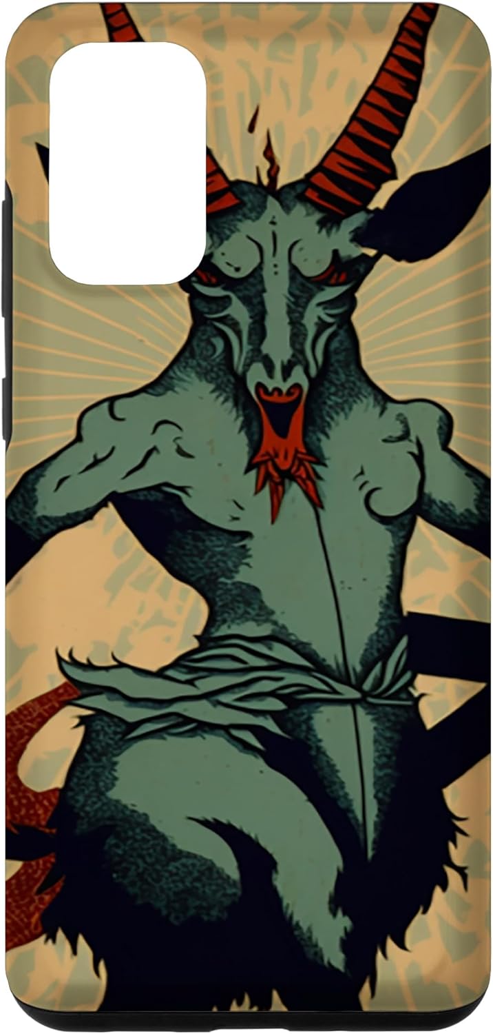Galaxy S20+ Evil Baphomet Goat Devil Demon God With Wings Muralism Art Case
