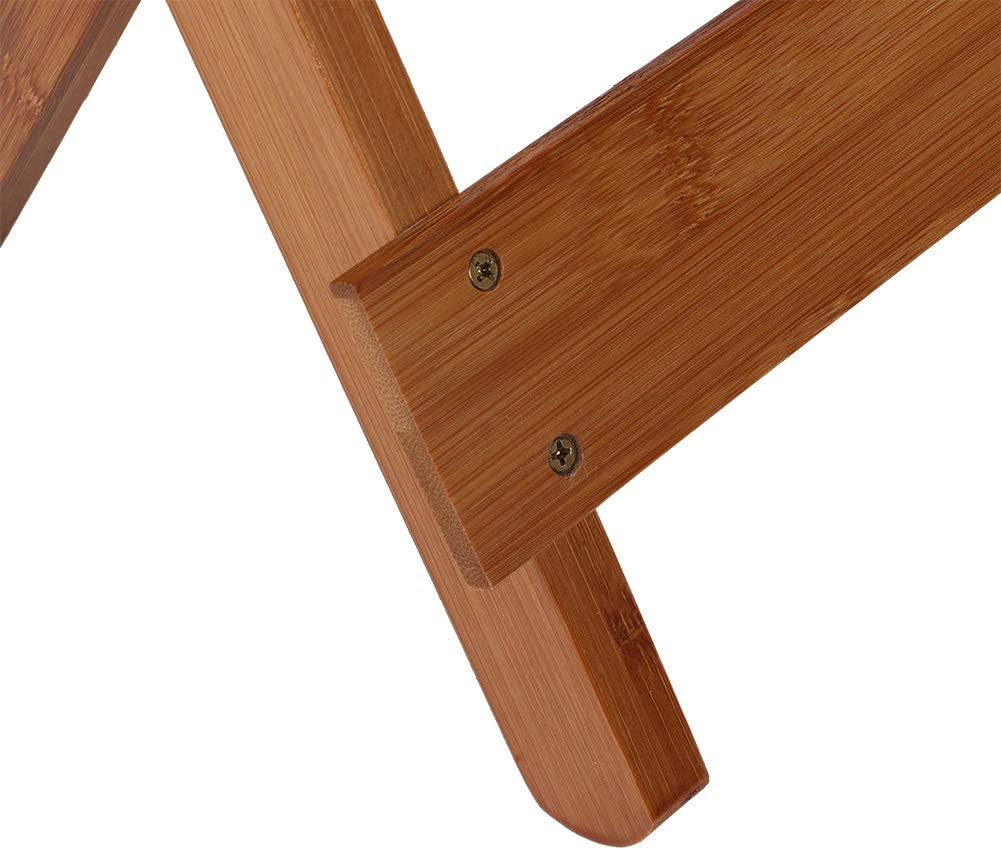 Taburete de asiento de bambú, compacto 11.2 x 7.7 x 12.4 in, taburete plegable de bambú, silla plegable de madera para usar en tu sala de estar,
