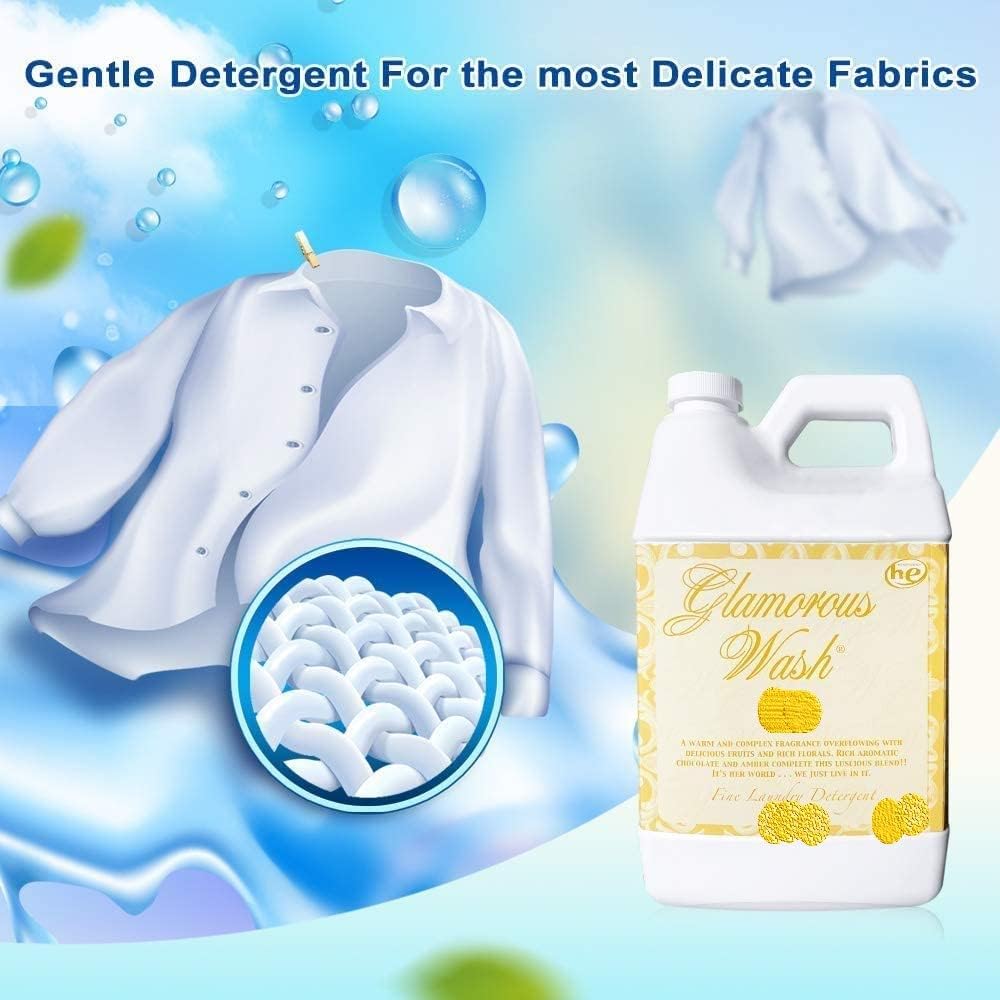 Tyler Glamorous Wash – Detergente fino para ropa de 32 onzas líquidas (31.99 oz) con bolsa para secadora