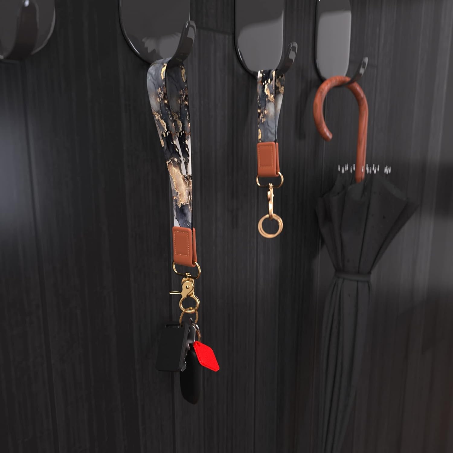 Handlein Cordón de muñeca para llaves. Llavero largo y mini para pulsera. Llavero de correa de muñeca para llaves de coche para mujeres y hombres