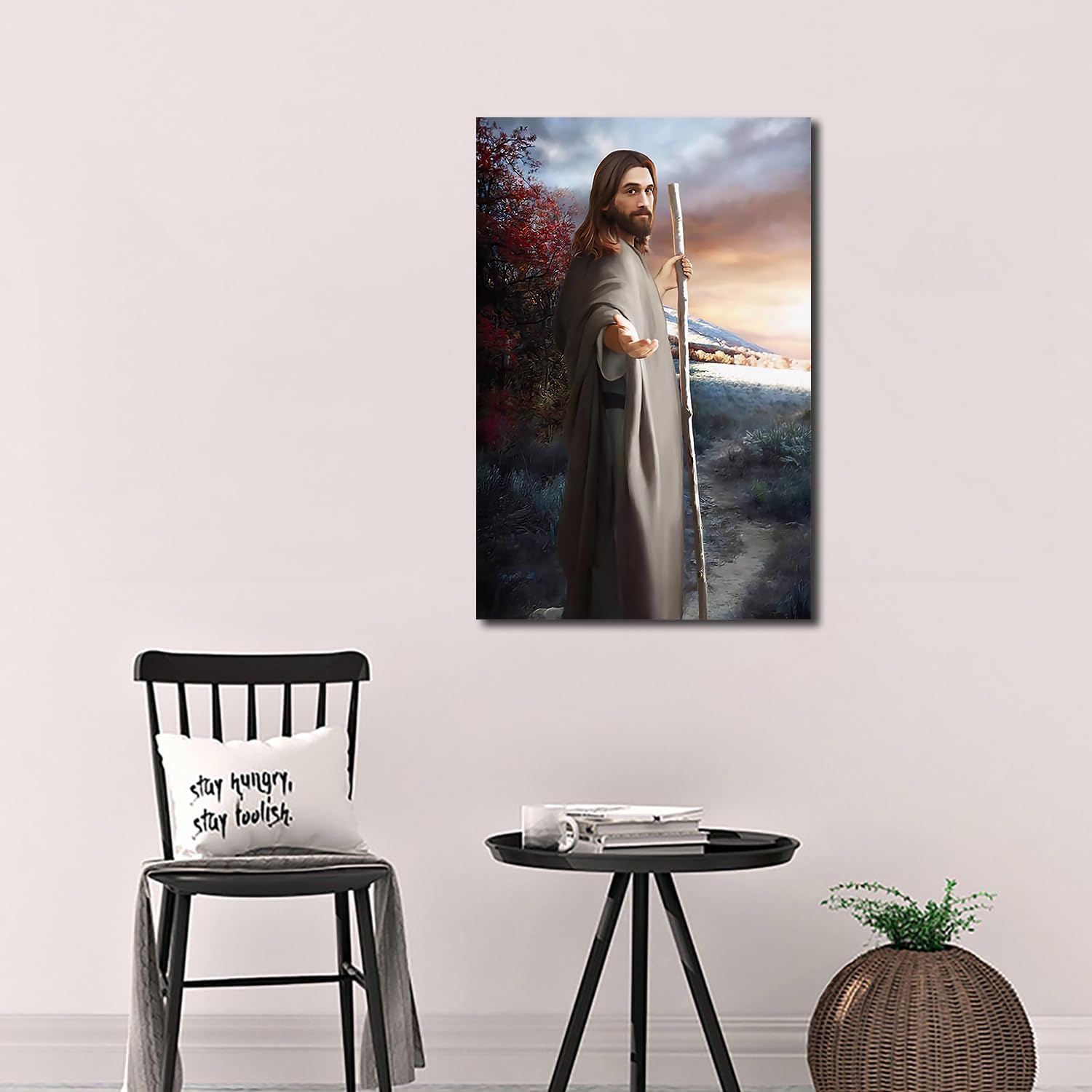 Lienzo decorativo para pared, póster de Jesús, cuadros de Jesucristo, pintura decorativa, lienzo para pared, sala de estar, dormitorio, pintura, 1
