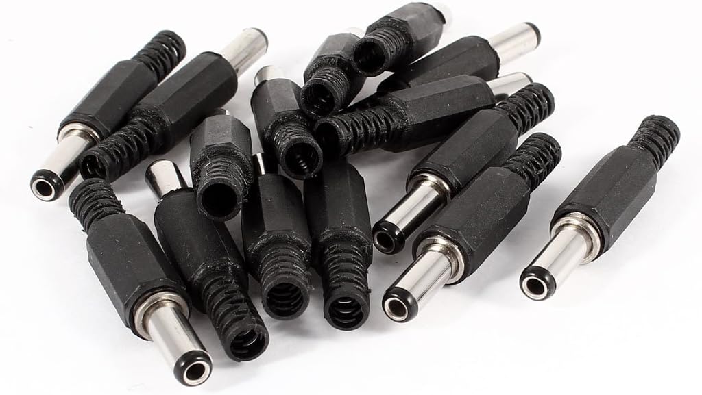 IIVVERR 15pcs 0.217×0.098×0.551 in macho soldadura DC Power docking conexión punta pin conector (15pcs 0.217×0.098×0.551 in conector de pin de punta