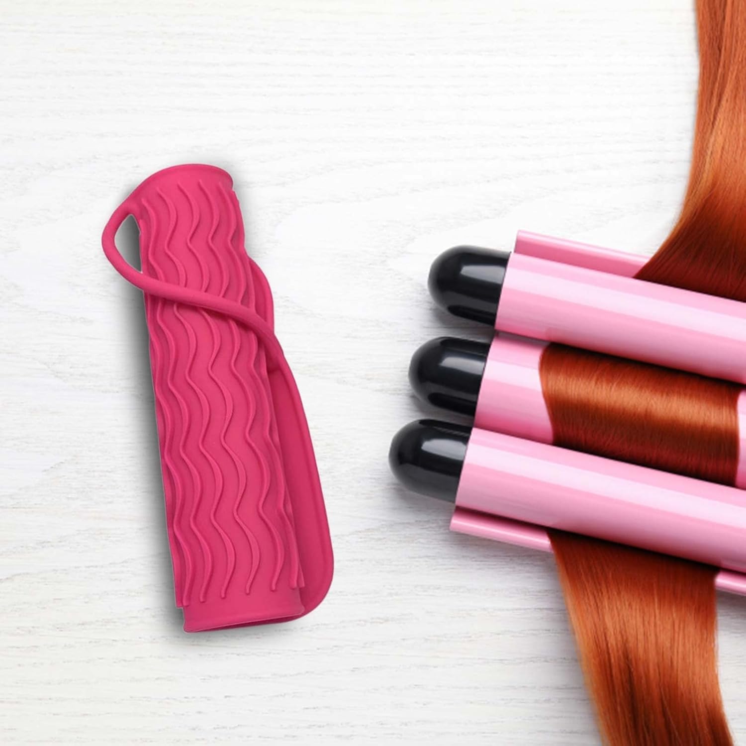 Almohadillas de aislamiento térmico de silicona para enderezadora de cabello, rizador, planchas planas y estera de viaje y herramientas de peinado