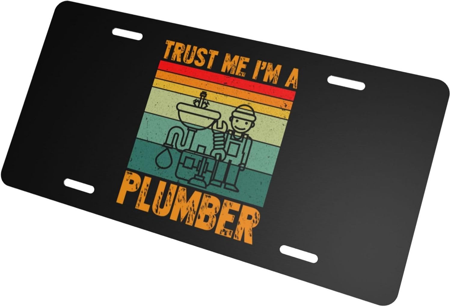 Trust Me I m A Plumber – Cubierta para placa de matrícula de automóvil, versión gruesa de la cubierta decorativa para placa delantera de automóvil,