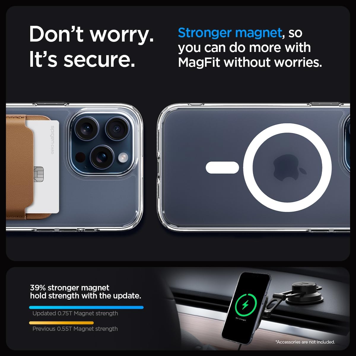 Spigen MagFit – Funda magnética ultra híbrida diseñada para iPhone 15 Pro Max, antiamarilleo protección de grado militar compatible con MagSafe