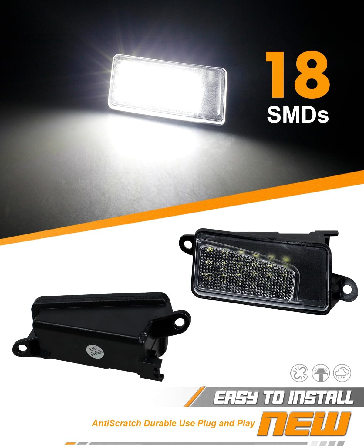 HERCOO 2 luces LED para espejo lateral, compatibles con Ram 1500 2019-2023, 6000 K, color blanco