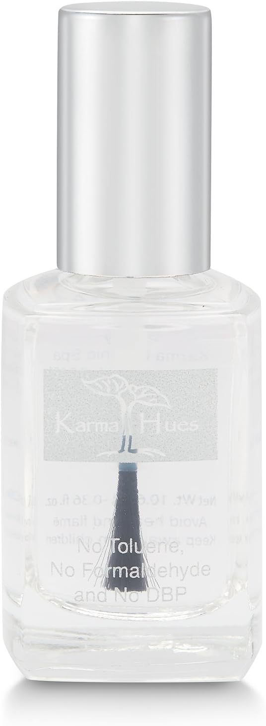 karma organic Esmalte de uñas de color natural con triple capa base 5, tratamiento de uñas no tóxico, vegano, libre de crueldad animal