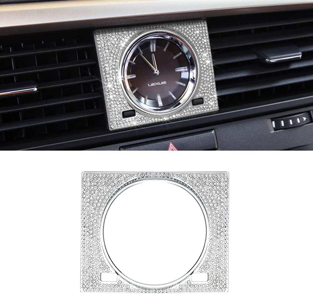 LECART Para Lexus Car Accessories RX 350 450h Hybrid Bling Clock Decor Cover Trim RX Pegatinas Metal Auto Interior Decoraciones para Mujeres Hombres
