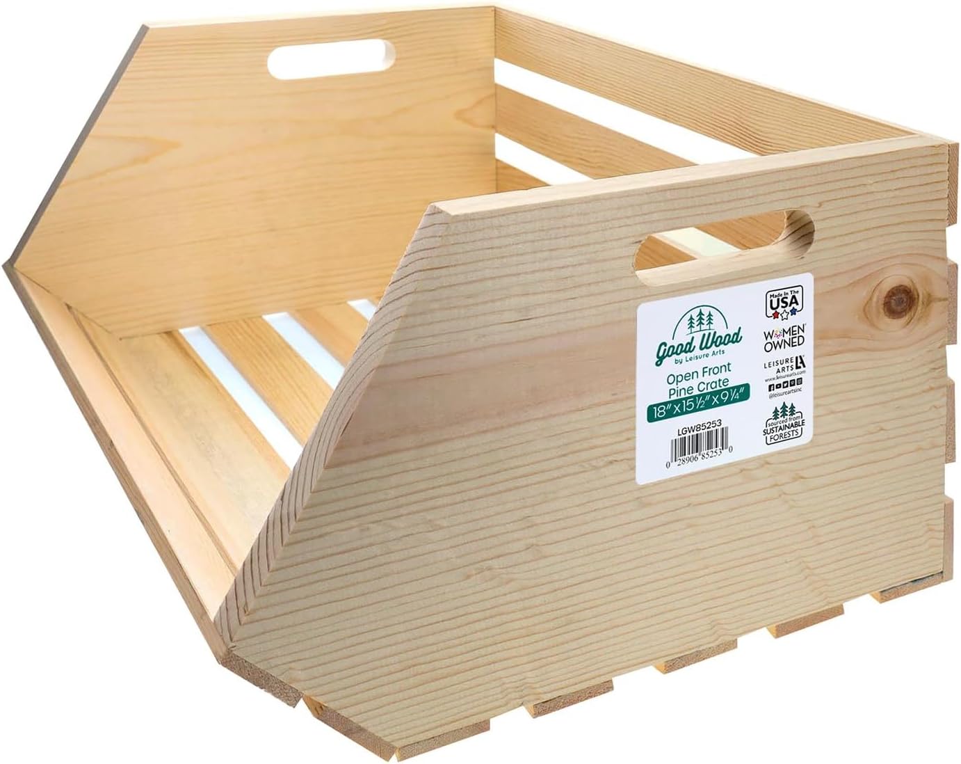 LEISURE ARTS Buena madera de madera abierta frente cajón, caja de madera sin terminar, cajas de madera para exhibición, cajas de madera para