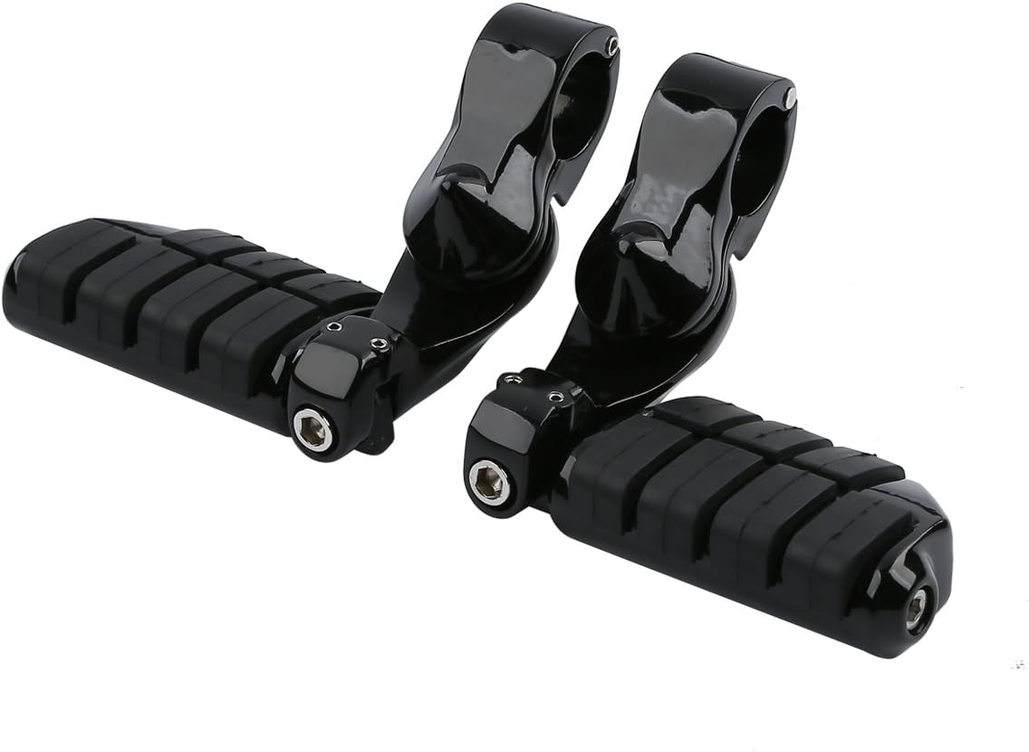 TCMT Juego de estriberas cortas para motocicleta, juego de soporte para reposapiés para Harley Touring Road King Street Glide Road Glide Electra