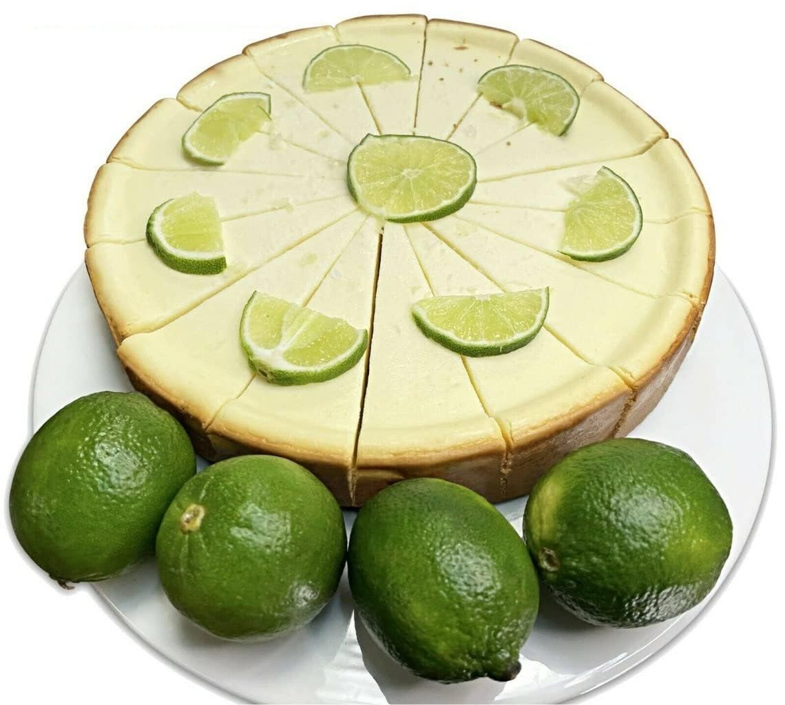 Andy Anand’s Tangy Sugar Free Key Cheesecake de lima de 9 pulgadas recién hecho para panadería, caja de regalo y tarjeta de felicitación, gran idea