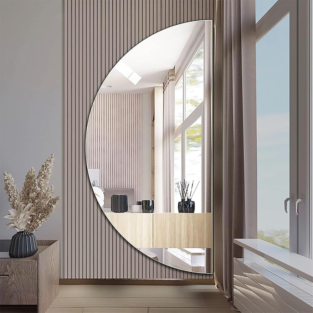 NURCIX Espejo de baño LED inteligente para pared, espejo de tocador iluminado con luces y botón táctil inteligente para sala de estar, dormitorio