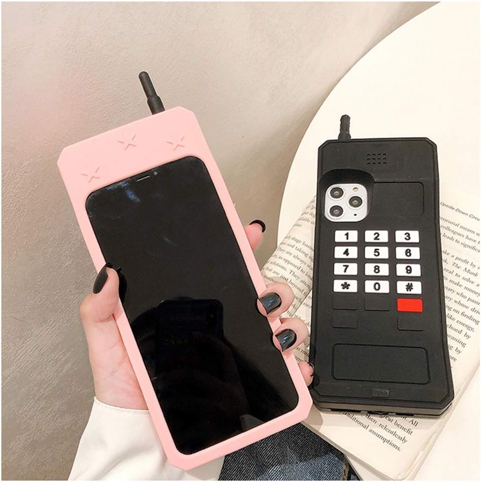 UnnFiko Funda de silicona 3D compatible con iPhone 14, retro clásica, creativa, de goma suave, funda protectora gruesa y divertida (retro para