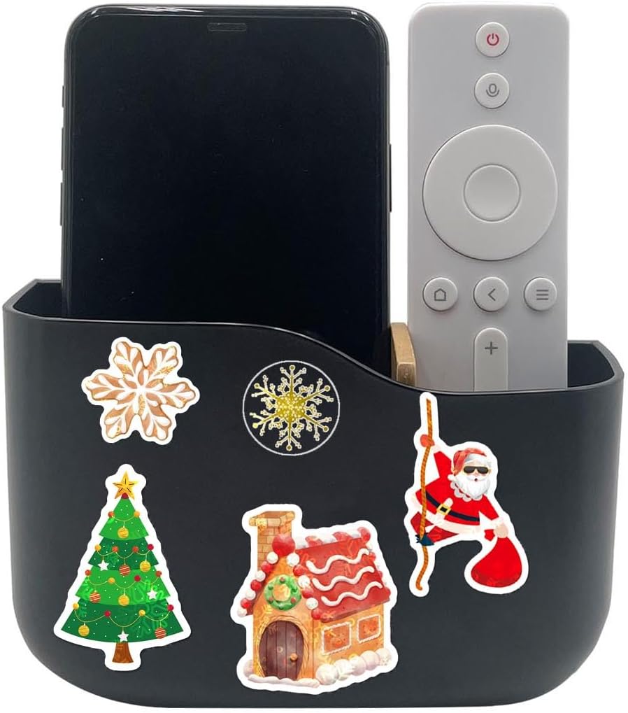 SUNFICON 500 calcomanías de Navidad brillantes para control remoto, 500 unidades, etiquetas adhesivas de Navidad doradas transparentes, rollo de