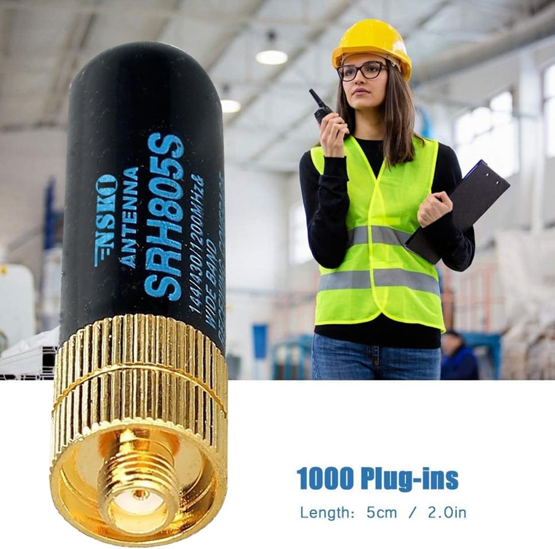 Mini antena corta para walkie talkie AR-805S SMA- Antena hembra de doble banda de alta ganancia de largo alcance compatible con Baofeng BF-888S,