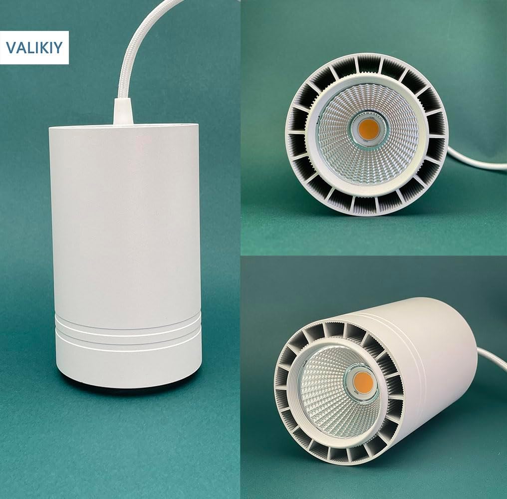 VALIKIY Luz colgante de crecimiento de 40 W, lámpara de planta de espectro completo de color blanco cálido, enchufe de 120 V con temporizador, cable