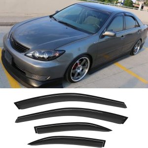 94236 Deflector de viento para ventana lateral, 4 piezas de montaje exterior, bonito juego de protectores de lluvia, visera de ventana para Toyota 94236 Deflector de viento para ventana lateral, 4 piezas de montaje exterior, bonito juego de protectores de lluvia, visera de ventana para Toyota