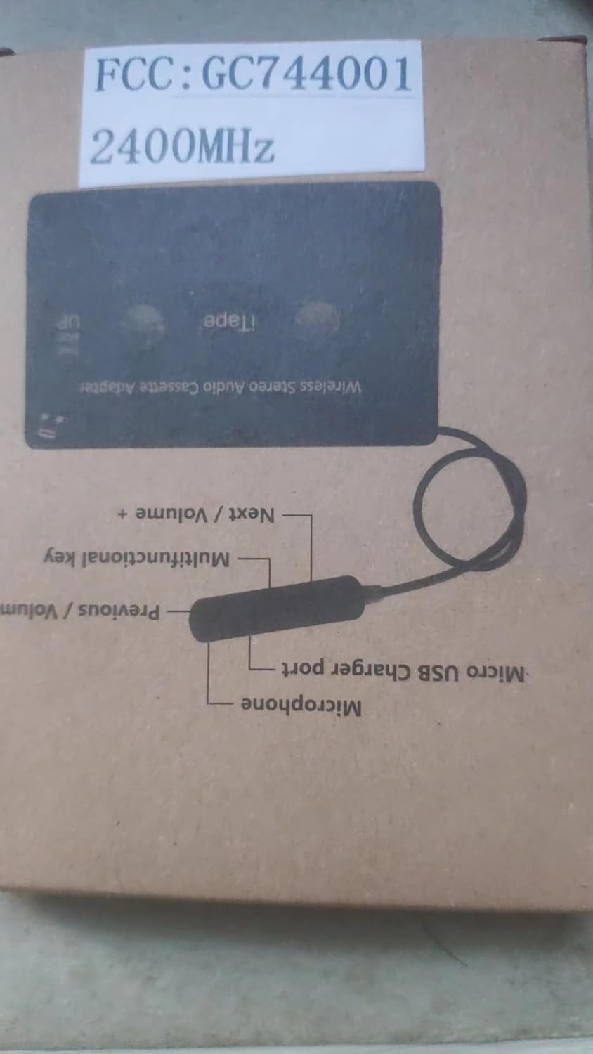 Adaptador de casete para coche Bluetooth Audio Receptor Trabajo Mientras Carga Soporte TF Tarjeta