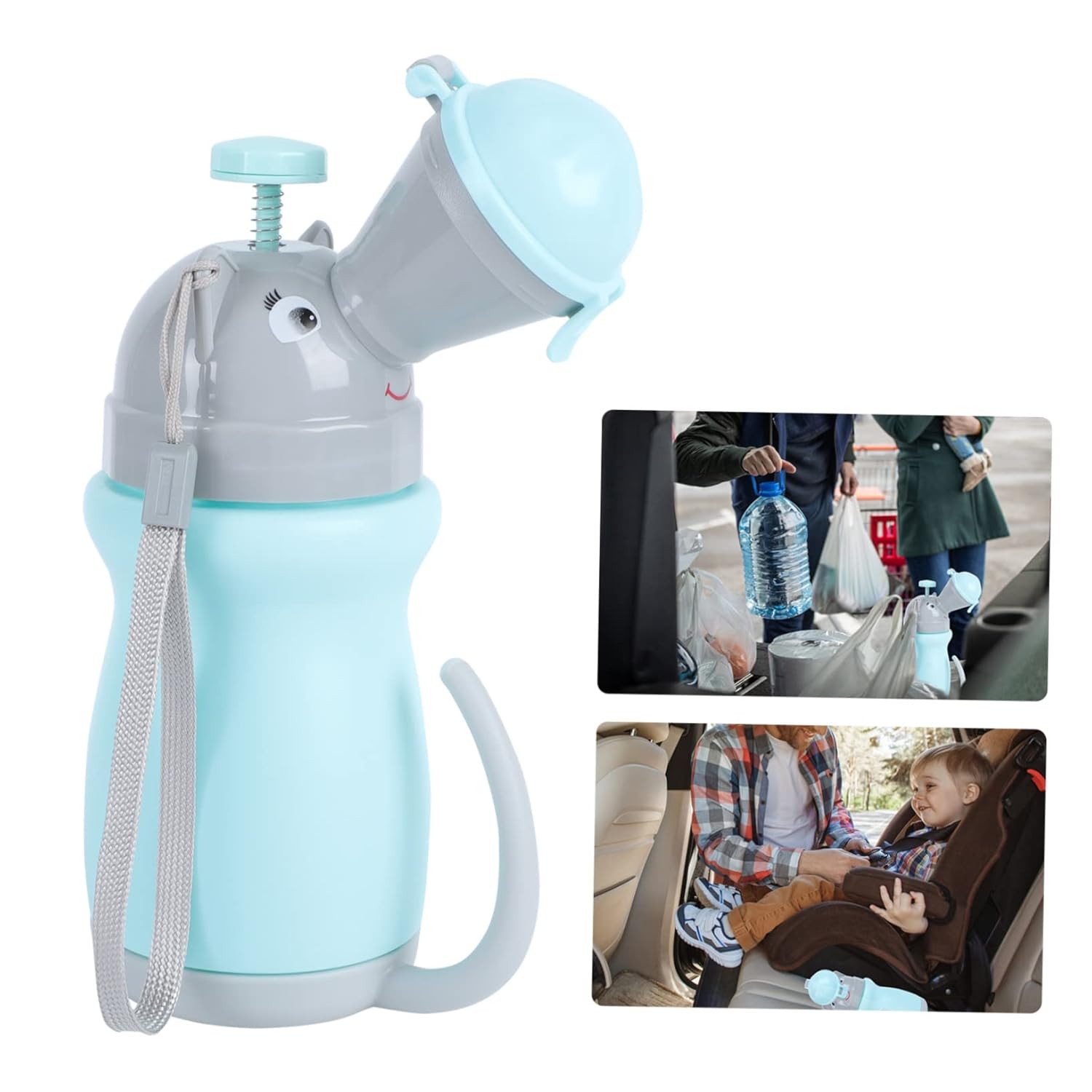 Kisangel 2 uds. Orinal de entrenamiento portátil para niños, orinal para orinal, inodoro de viaje, orina práctica para niños pequeños para botella