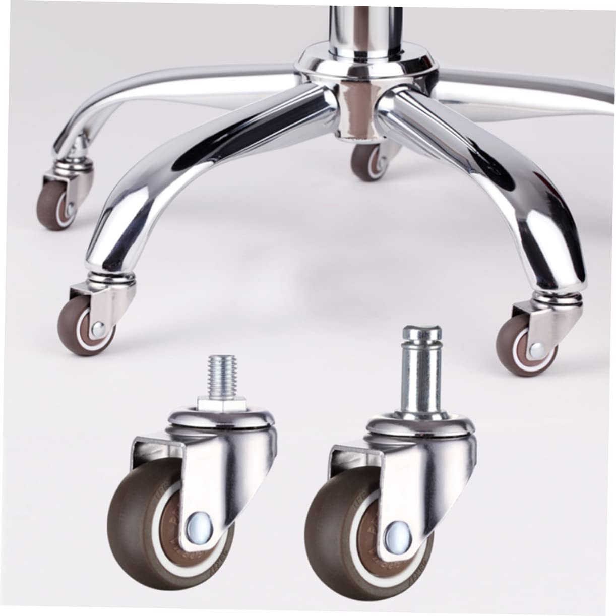 Tofficu 8 piezas de ruedas para silla de suelo, ruedas automotrices, alfombrilla de suelo para silla de escritorio, silla, ruedas, ruedas