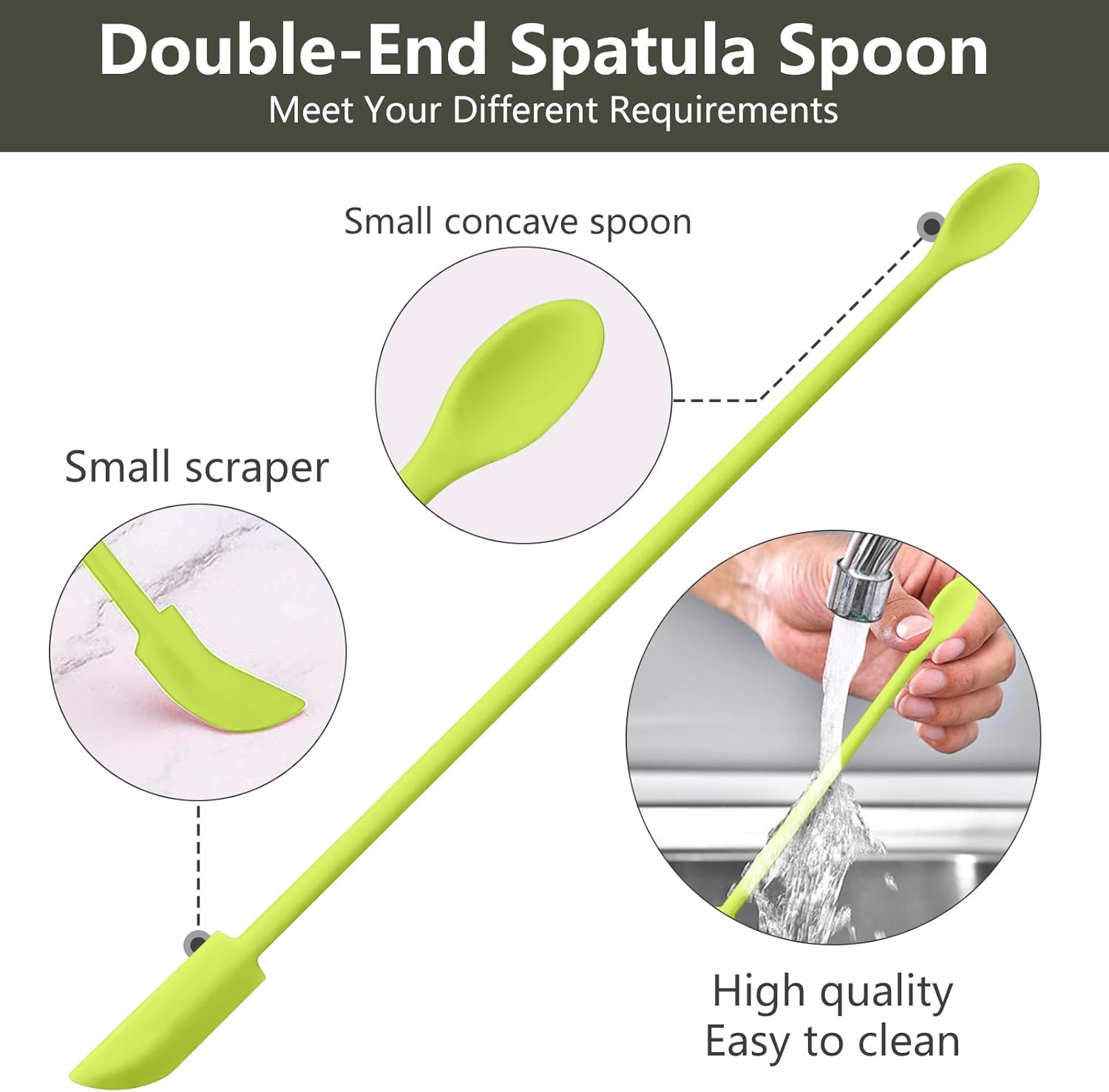 Colorido juego de 6 espátulas de silicona, espátula de maquillaje, espátulas pequeñas para cosméticos, espátula de belleza pequeña, espátula de