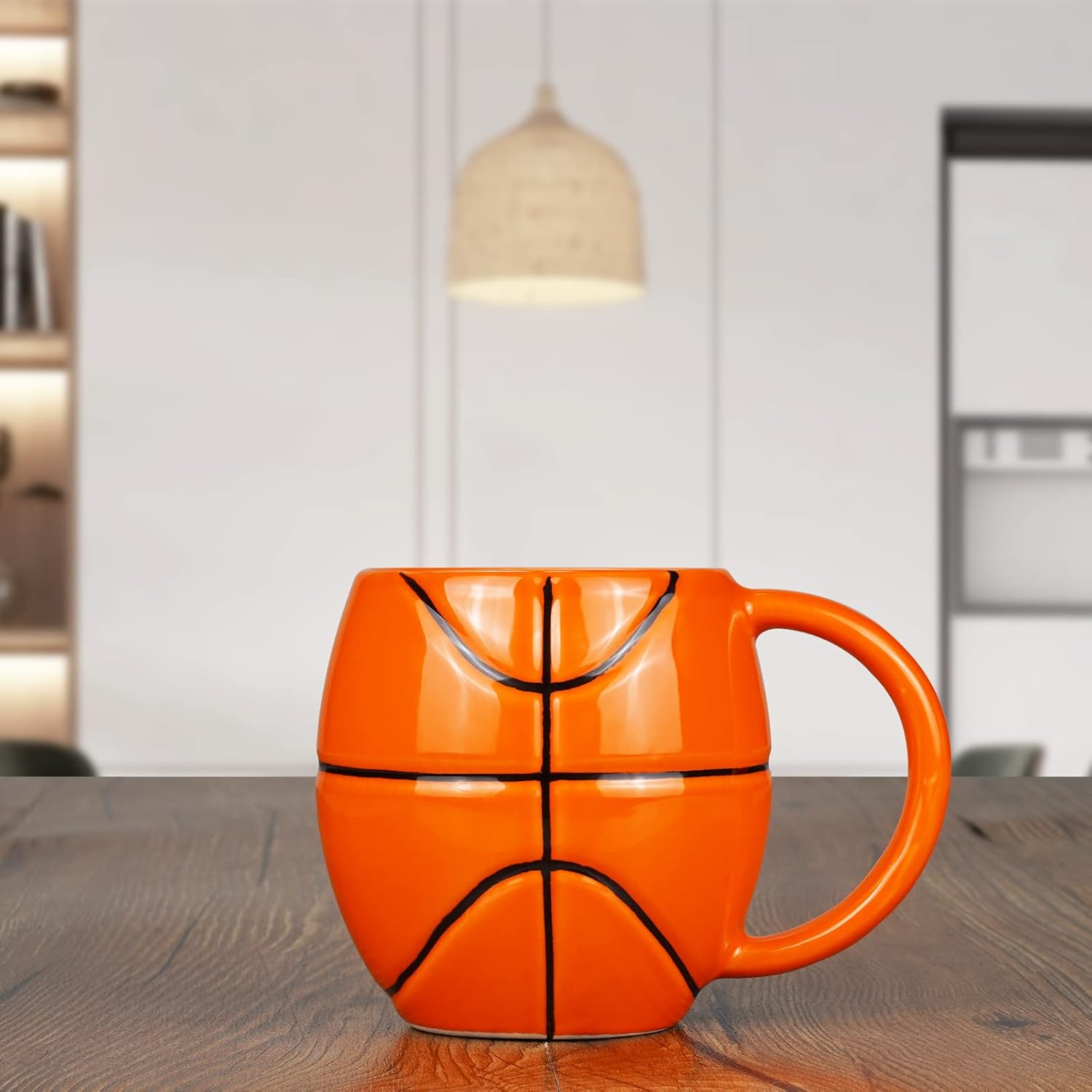 Taza de café de cerámica de baloncesto de 14 onzas, taza de café novedosa para hombres y mujeres, regalos para cumpleaños, Navidad, inauguración de