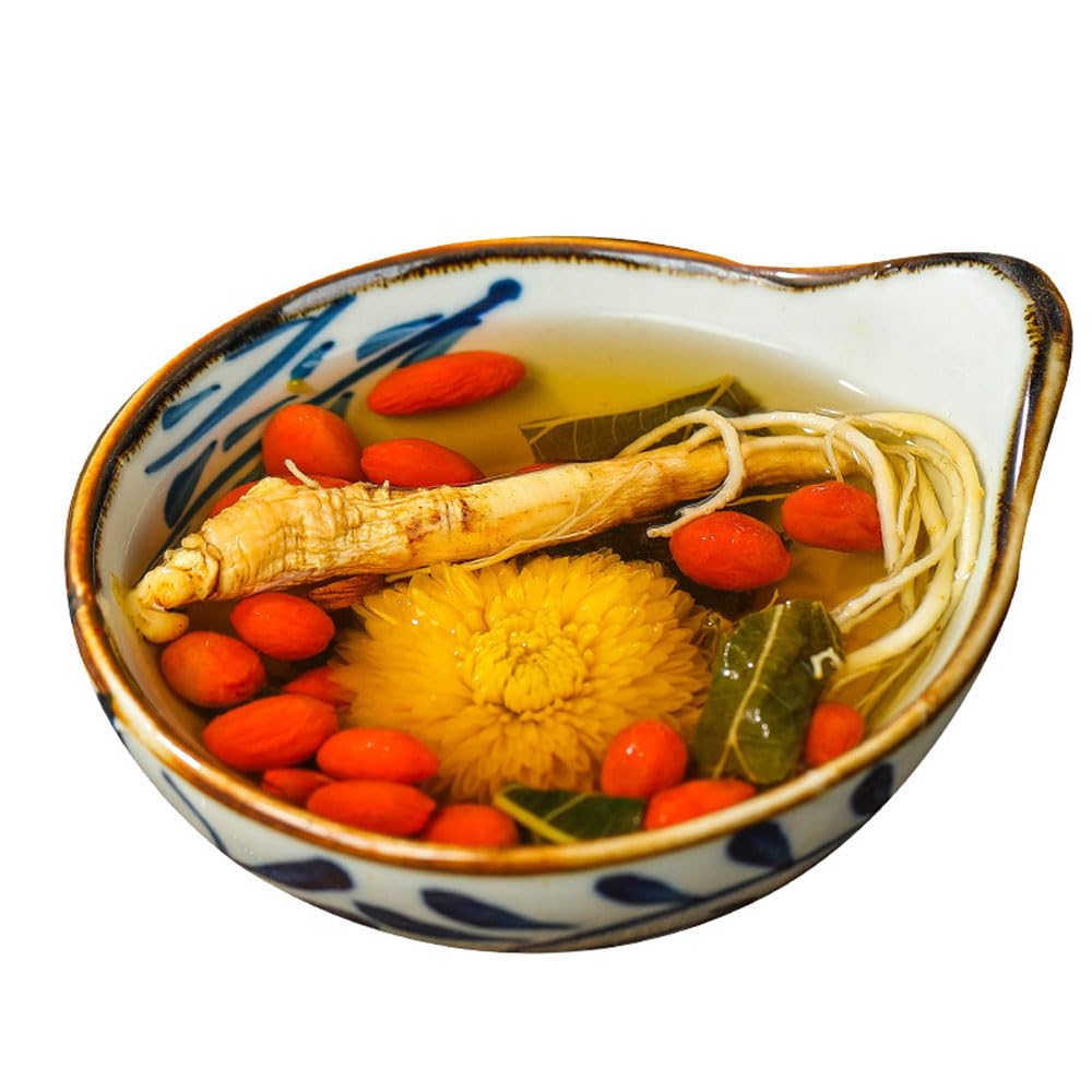 Five Treasures Tea Té de ginseng, té de ginseng, té de riñón, té de ginseng orgánico, té de bayas de crisantemo Goji, té Ren Shen (1 unidad)