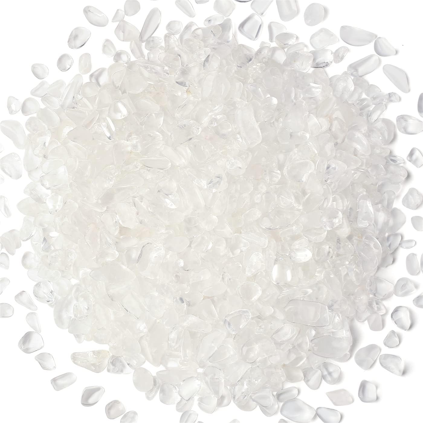 Chips de cristal curativo de cuarzo transparente a granel, piedras trituradas, cristales triturados, rocas naturales para decoración de rocas de