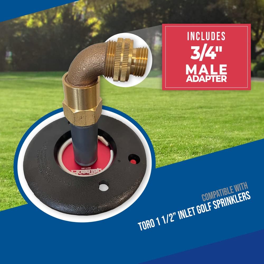 Underhill HoseTap HN-T150S – Adaptador de conexión para manguera de agua de jardín con latón giratorio de 34 pulgadas MHT o 1 pulgada MHT,
