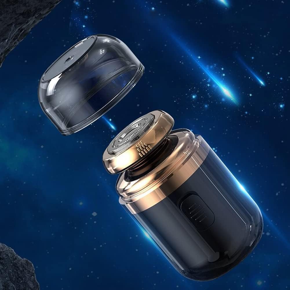 Mini afeitadora eléctrica, maquinilla de afeitar automática portátil para hombres, afeitadora de bolsillo portátil, afeitadora giratoria recargable