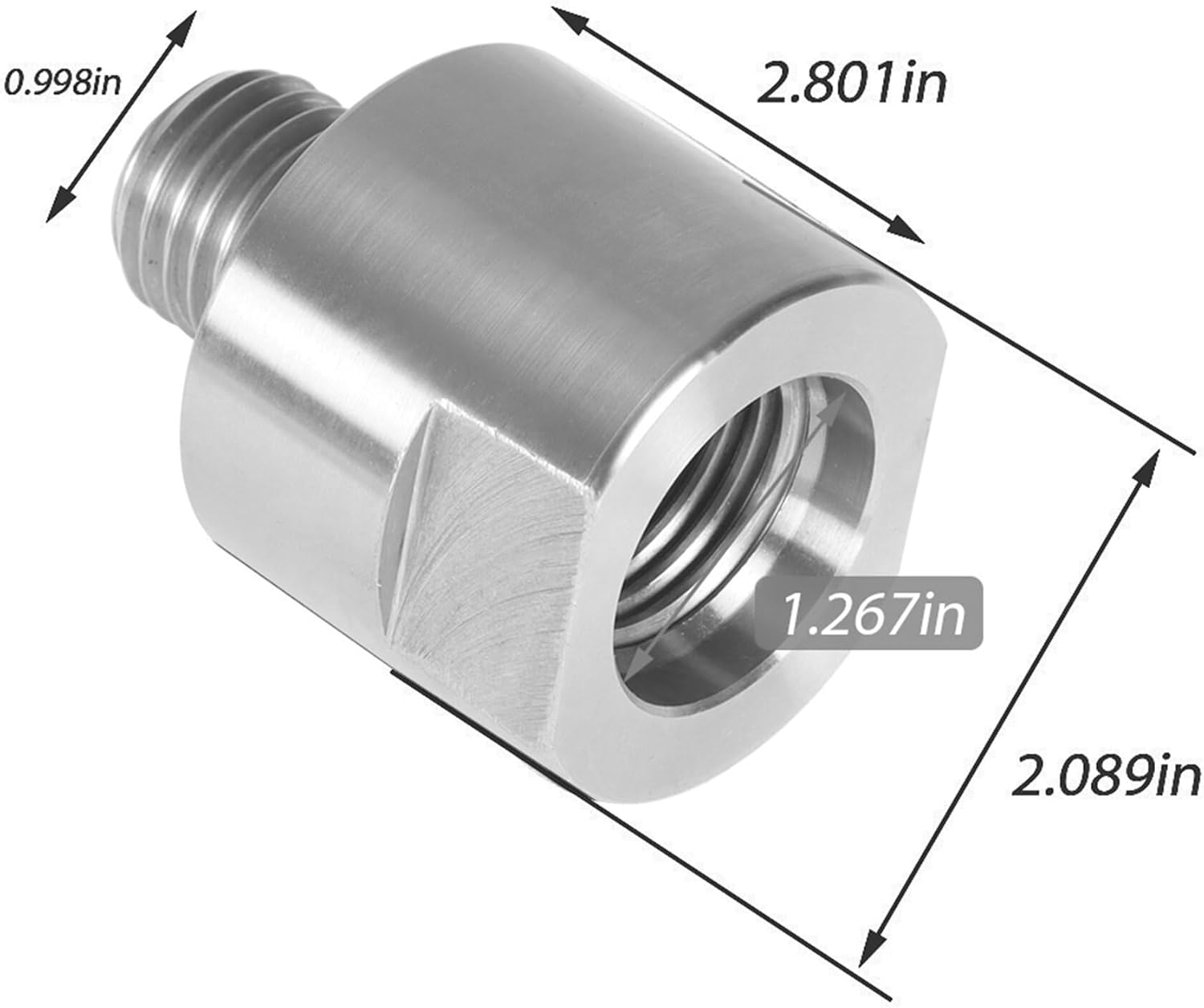 TJHSM El adaptador de cabezal de torno convierte 1-14 pulgadas x 8tpi a 1 pulgada x 8 tpi apto para torno de carpintería