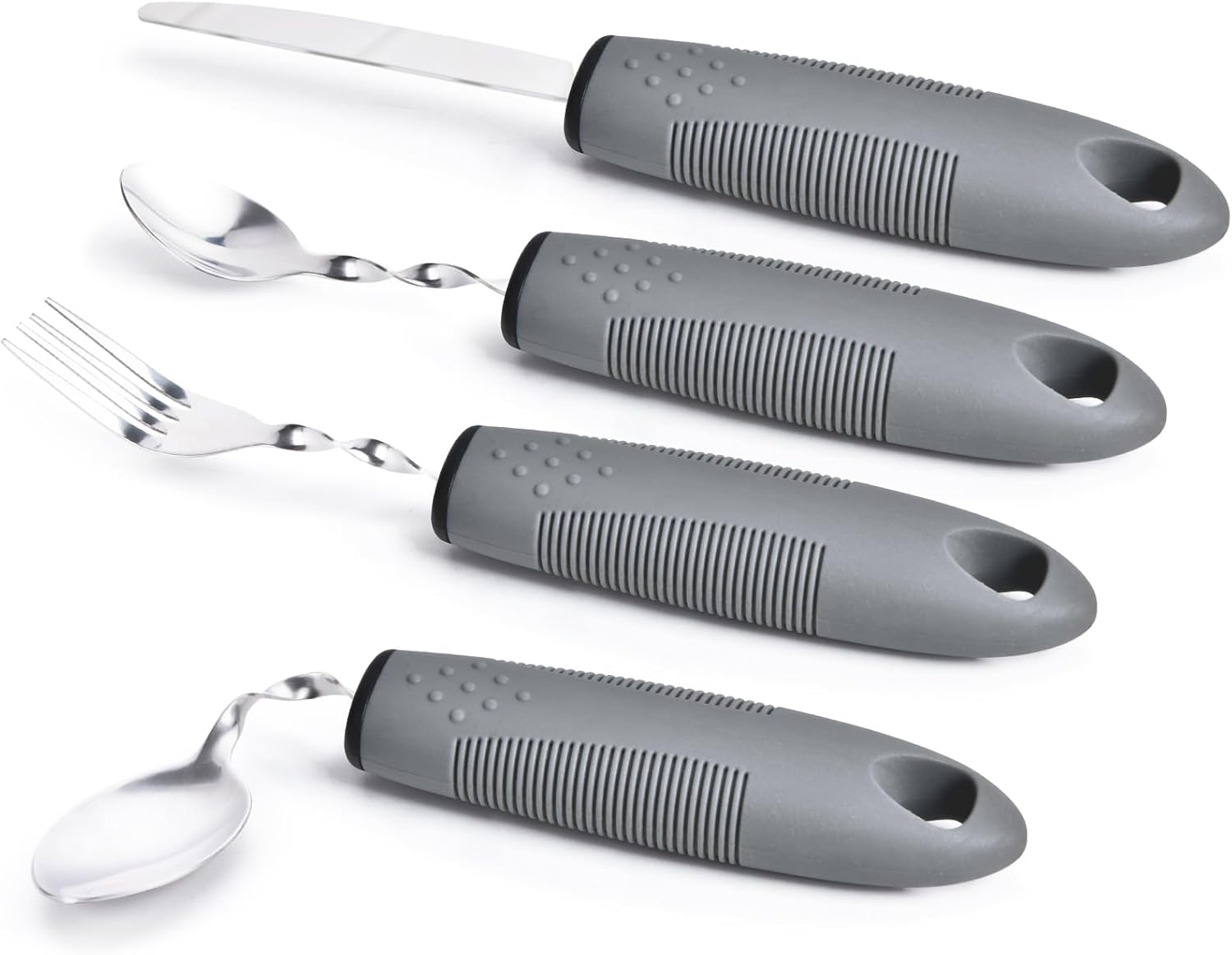 Utensilios con peso para temblores de manos, cubiertos con peso para pacientes con Parkinson, manos artríticas, utensilios construidos para adultos,